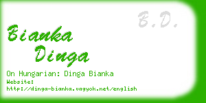 bianka dinga business card